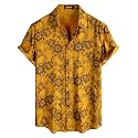 JOTOOK Mens Hawaiian Shirt Short Sleeve Button
