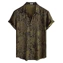 JOTOOK Mens Hawaiian Shirt Short Sleeve Button
