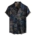 JOTOOK Mens Hawaiian Shirt Short Sleeve Button