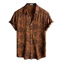 JOTOOK Mens Hawaiian Shirt Short Sleeve Button