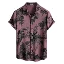 JOTOOK Mens Hawaiian Shirt Short Sleeve Button