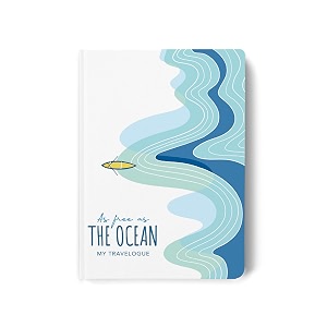the journal lab  my travelogue travel journal scrapbook for adults amp kids travel diary with pockets amp space for fun prompts travel challenges memories best for travel gifts  176 pages  ocean