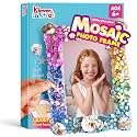 JOVA Klever Kits Mosaic Photo Frame Craft Kit, DIY Crafts for Girls 8-12 6 7 Years Old Girl Gifts Summer Activities, Make Your Own Picture Frame Mosaic Kits for Kids