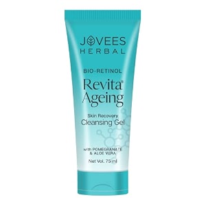 jovees herbal bio-retinol revita ageing cleansing gel to reduce fine lines amp wrinkles 75ml