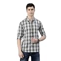 JOVEN Men Slim Fit Pure Cotton Brown