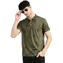 JOVEN Mens Printed Polo Neck Half Sleeve
