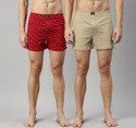 JOVEN Pack of 2 Printed Men Boxer
