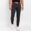 JOVEN Solid Men Black Track Pants
