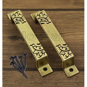 jovial 128 main door handledoor handlepull handlehandle set 7 inch finish antique brass material  zink alloy 2 pcs set