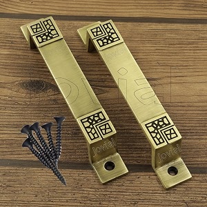 jovial 129 main door handledoor handlepull handlehandle set 7 inch finish antique brass material  zink alloy 2 pcs set
