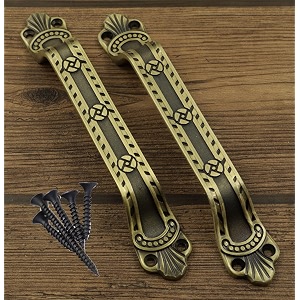 jovial 124 main door handledoor handlepull handlehandle set 7 inch finish antique brass material  zink alloy 2 pcs set