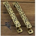 Jovial 131 Main Door Handle/Door Handle/Pull Handle/Handle Set (7 Inch, Finish: Antique Brass, Material : Zink Alloy, 2 Pcs Set)