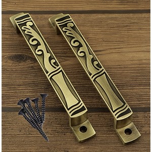 jovial 135 main door handledoor handlepull handlehandle set 7 inch finish antique brass material  zink alloy 2 pcs set