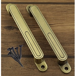 jovial ovel main door handledoor handlepull handlehandle set 7 inch finish antique brass material  zink alloy 2 pcs set