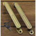 Jovial Ovel Main Door Handle/Door Handle/Pull Handle/Handle Set (7 Inch, Finish: Antique Brass, Material : Zink Alloy, 2 Pcs Set)
