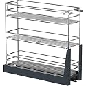 JOWBOOW 10 Inch Pull Out Cabinet Organizer, Bottom Mount, 3 Tier