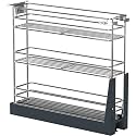 JOWBOOW 6 Inch Pull Out Spice Racks For Inside Cabinets, Bottom Mount