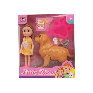 joy junction little diana doll toy for girls- perfect christmas  birthday doll with accessoires fun gift idea for 10-year-old girls beautiful and realistic doll toy my favorite puppy