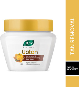 joy revivify ubtan face mask tan removal  blemish minimising mask with saffron turmeric chickpea sandalwood  almond oil ubtan face pack mask - no parabens