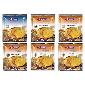 joyable khakhra combo panipuri paubhaji mari masala chat masala chilly chat tomato - pack of 6 200 gms each  khakra fresh gujarati namkeen snacks  vacuum packed