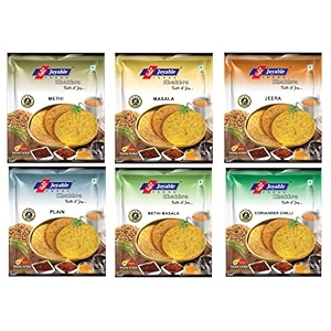 joyable khakhra methimasalajeeraplaincoriander chillimethi masala - pack of 6 180 gms each