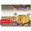 Joyable Khakhra - Assorted Flavors| Dry Chapati | Khakra Fresh Gujarati Namkeen Snacks | Ready To Eat - Roasted - Khakhra Snacks| Vacuum Packed - Pack of 6 (Assorted Flavors - 200 Gms Each)