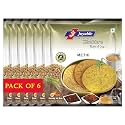 Joyable Methi Khakhra - Pack of 6, 200 Gms Each | Dry Chapati | Khakra Fresh Gujarati Namkeen Snacks | Ready To Eat - Roasted - Khakhra Snacks | Vacuum Packed