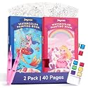 JoyCat 2 Pack Pocket Paint with Water Coloring Books for Kids