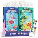 JoyCat 2 Pack Pocket Paint with Water Coloring Books for Kids