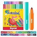 JoyCat 24-Color Washable Smelly Markers for Kids, Scented Art Set