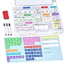 JoyCat 265 Phonics Magnetic Letter Tiles, ABC Word Building Kit with Folder