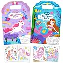JoyCat Coloring Books for Kids Ages 4-8, 2 Pack, Dreamy Fantasy & Mermaid