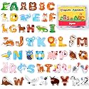 JoyCat Fridge Magnets for Toddlers, 26 Cute Animals & Uppercase Letters