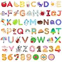 JoyCat Magnetic Letters and Numbers, Object Fridge Magnets for Kids, 65 PCS