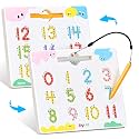 JoyCat Magnetic Number Tracing Board, Double-Sided Numbers 1-20 for Kids