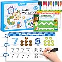 JoyCat Math Busy Book for Toddlers Reusable Preschool Workbook for Ages 3–8
