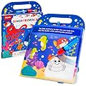 JoyCat Ocean Water Coloring Book for Toddler 1-3, 13 Pages, No-Mess
