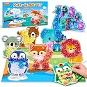 JoyCat Poke Art Kit, 3D Animal Craft Kit with Reusable EVA Boards