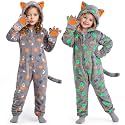 Joycover Halloween Cat Costume for Girls, Kids Glow in the Dark Cat Onesie