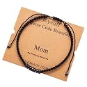 JoycuFF Gifts for Mom from Daughter Son Mama Mother Handmade Morse Code Bracelets for Women Funny Birthday Mother's Thanksgiving Day Jewelry