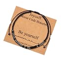 JoycuFF Be Yourself Gifts for Women Morse Code Bracelets for Men Inspirational Jewelry Encouragement Unique Friendship Female Friends for Birthday Christmas