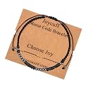 JoycuFF Choose Joy Inspirational Morse Code Bracelets Funny Secret Message for Best Friend Mom Coworker Sister Daughter Birthday Gifts for Women Men Fashion Handmade Jewelry