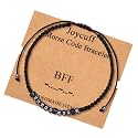 JoycuFF Inspirational ???????????????????? ???????????????? ???????????????????????????????????? ???????????? ???????????????????? Men Secret Message Obsidian Beads ???????????????????????????????? Woven Jewelry ?????????????