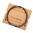 Morse Code Bracelets for Women Funny Inspirational Birthday Gifts for Her Mom Daughter Sister Best Friend Handmade Fashion Trendy Dainty Jewelry