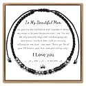 JoycuFF Birthday Gifts for Mom from Daughter Son To Beautiful Mom Bracelets for Mother Mama Mother's Day Thanksgiving Day Christmas Gifts I Love You Bracelets