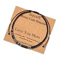 JoycuFF Mom Gifts for Mother Love You Mom Morse Code Bracelets for Women Inspirational Thanksgiving Day Funny Handmade Encouragement Motivational Secret Message Jewelry