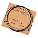 JoycuFF Inspirational ???????????????????? ???????????????? ???????????????????????????????????? ???????????? ???????????????????? Men Secret Message Obsidian Beads ???????????????????????????????? Woven Jewelry ?????????????
