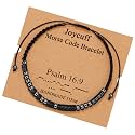 JoycuFF Inspirational ???????????????????? ???????????????? ???????????????????????????????????? ???????????? ???????????????????? Men Secret Message Obsidian Beads ???????????????????????????????? Woven Jewelry ?????????????