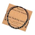 JoycuFF Morse Code Bracelets for Women Fantastic Funny Inspirational Jewelry Christmas Birthday Gifts for Her Mom Daughter Sister Best Friend Handmade Secret Message Jewelry