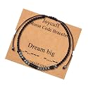 JoycuFF Morse Code Gifts for Women Dream Big Inspirational Friendship Bracelets for Men Encouragement Unique Female Friends for Birthday Christmas Jewelry